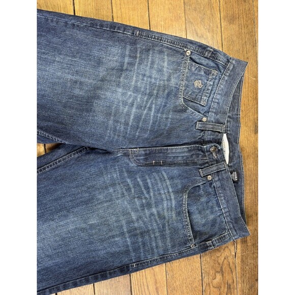 Y2K Rocawear Jeans Men’s 32 Dark Wash Patch Design Hip Hop Streetwear Vintage De - Picture 9 of 9